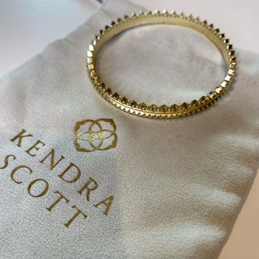 Kendra Scott gold crown bangle bracelet